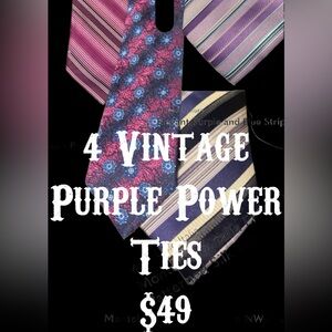 Vintage Ties - Elegant Purple and Blue combination